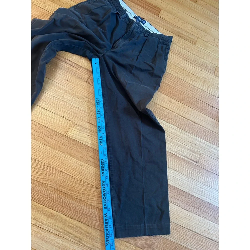 Polo Golf Ralph Lauren Mens Navy Black Pleated Cotton Pilot Pants 32x30 Vintage